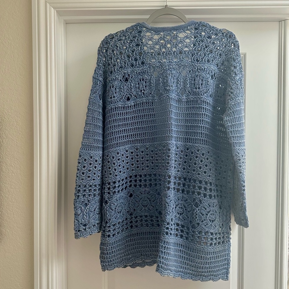 Lucky Brand Women's Open Crochet Cardigan size S - Picture 4 of 5